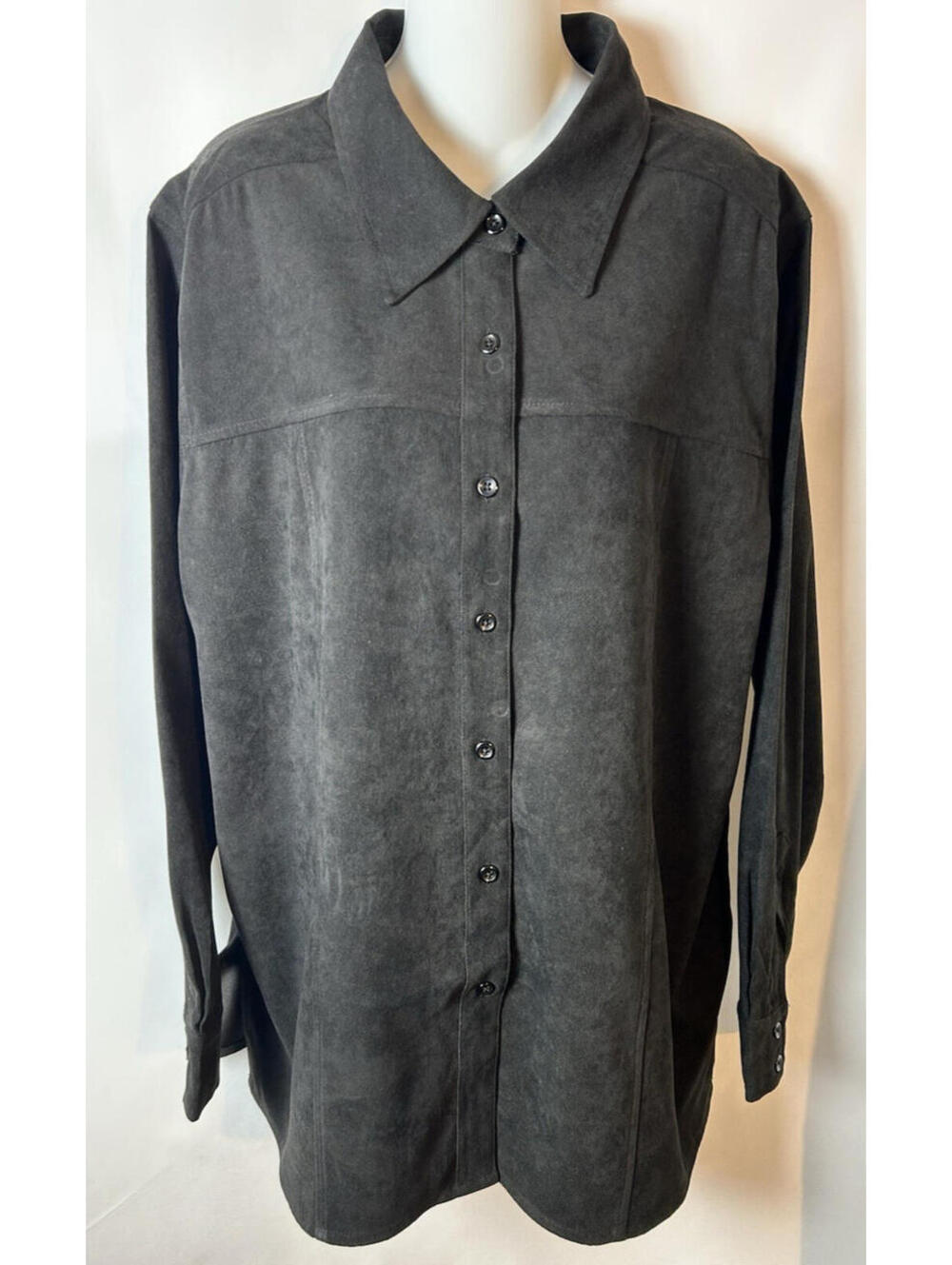 Denim & Co. Women's Black Shirt Jacket   Size XL   NWT